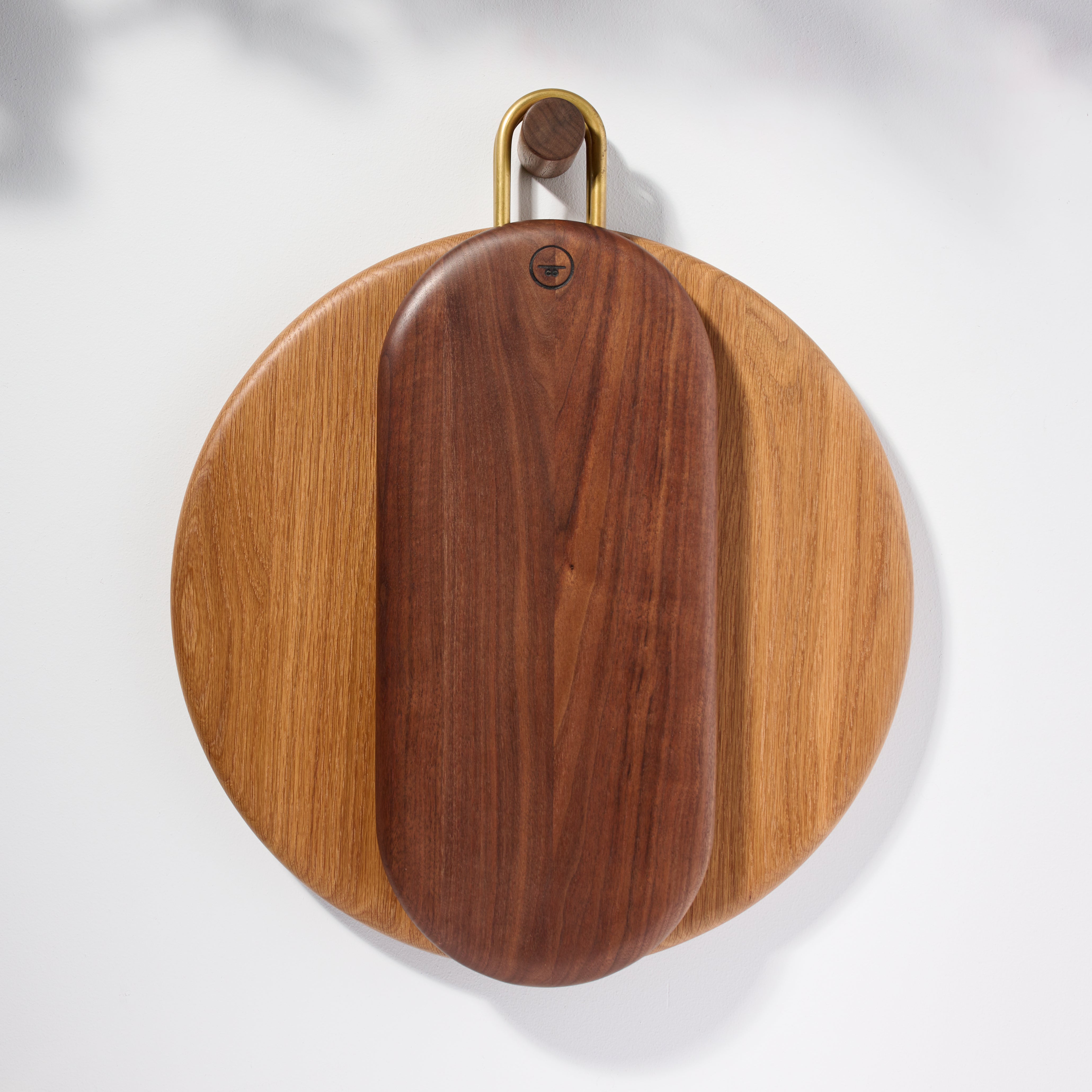 Oak buy and black walnut solid cutting board