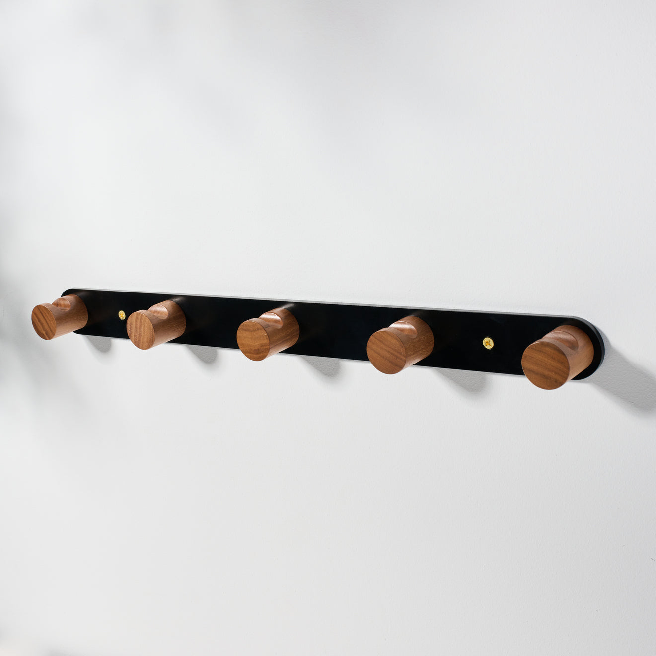 Modern coat rack, steel and hardwood, versatile elegance for any space